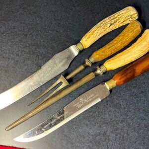 Vintage Sheffield England Knives, Carving Set